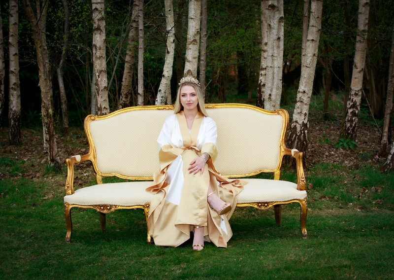 Nakai White & Gold Kimono - Image 4